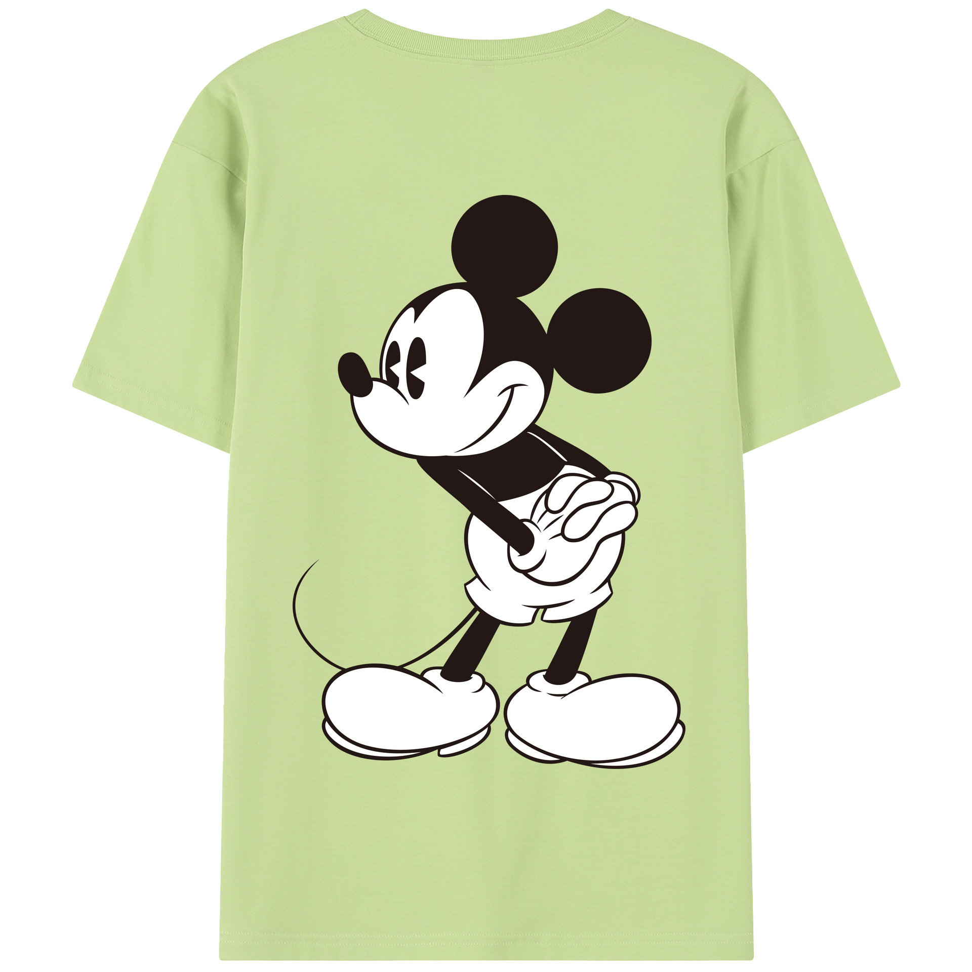 （画像用） ミッキーマウス Mickey Mouse 綿100％半袖Tシャツ（背面プリント）